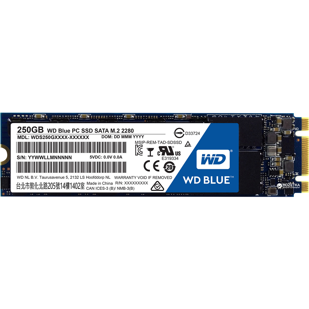 اس اس دی اینترنال وسترن دیجیتال مدل Blue WDS250G2B0A ظرفیت 250 گیگابایت