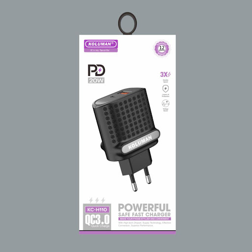 شارژر کلومن مدل KC-H110 به همراه تکنولوژی شارژ سریع و کابل TYPE-C - Image 2