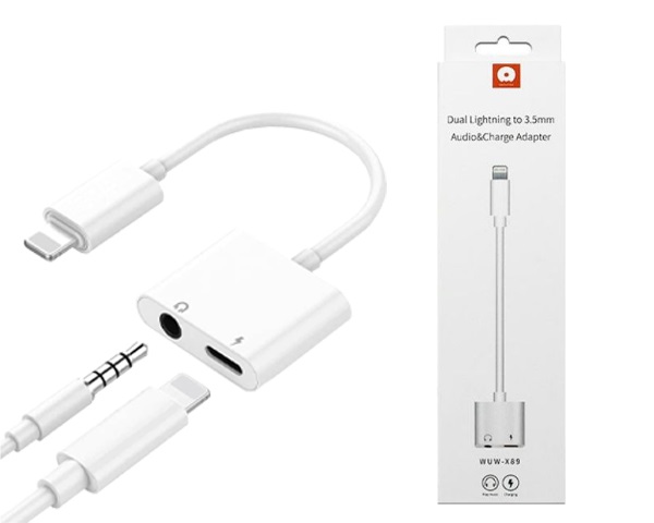 کابل تبدیل lightning to lightning & 3.5mm مدل WUW-X89
