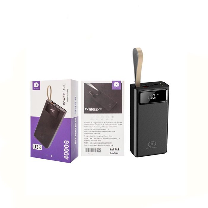 شارژر همراه مدل WUW-U33 ظرفیت 40000mah